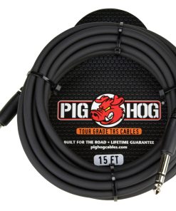 Pig Hog Instrument Cable 1/4" TRS to 1/4" TRS 15 ft.