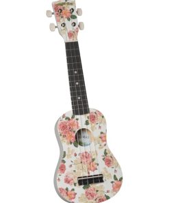 Diamond Head DU-134 Ukulele Vintage Soprano -White Floral