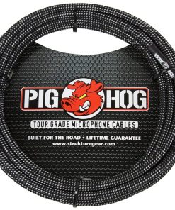 Pig Hog PHM10BKW Black/White Woven High Performance XLR Microphone Cable