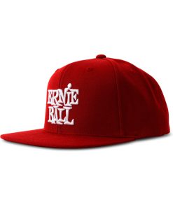 Red with White Stacked Ernie Ball Logo Hat