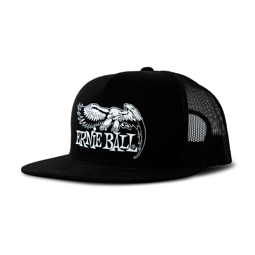 Black with White Eagle Logo Hat