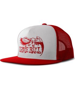Red with White Front and Red Ernie Ball Eagle Logo Hat