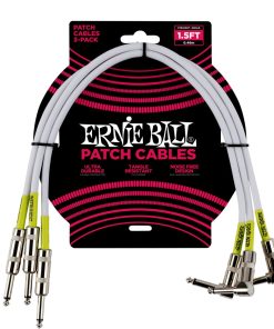 1.5' Straight / Angle Patch Cable 3-pack - White