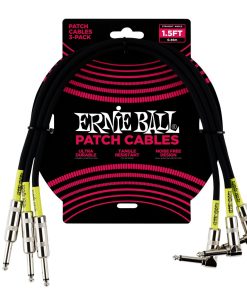 1.5' Straight / Angle Patch Cable 3-Pack - Black