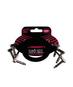 12" Flat Ribbon Patch Cable 3-Pack - Black