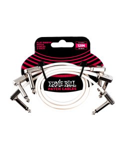 12" Flat Ribbon Patch Cable White 3-Pack - White
