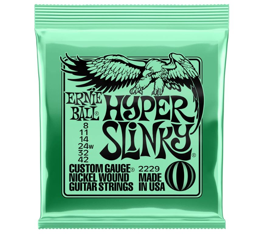 Ernie Ball 2229 Hyper Slinky Nickel Wound Electric Guitar Strings - .0